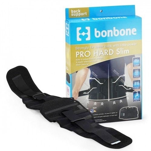 Đai cố định cột sống lưng Nhật Bản Bonbone Pro Hard Slim Black